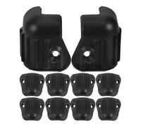 10pcs Black Plastic Speaker Corner Protectors, Quick Mounting | Rounded Chassis Corner Shield for Pa Cabinets, Guitar Amplifiers, Live Performances and Home Use