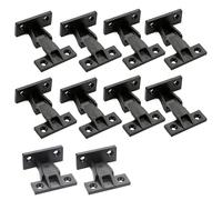 10Pcs Black Plinth Fasteners Fittings Press Fit Panel Clips Mount Fastener Roman Column Buckle Connector Furniture Panel Board Connector for Kitchen Cabinets Wardrobe Bed Table