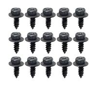 10pcs Black Self-tapping Screws Cross Hexagon Bolts With Gasket M6 6mm For Motorcycle Bumper Fender Engine Guard Screws(Style2)
