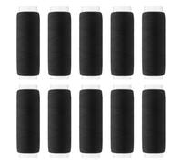 10pcs Black Sewing Thread Set with Embroidery Needles, Strong Cotton Thread for Hand Sewing and Machine Use, Ideal for Repairing Jeans, Clothes, Curtains, DIY Crafts, Accessories and All Fabric Types
