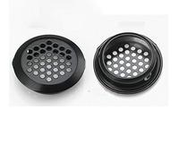10pcs Black Stainless Steel Air Vent Covers Louver Grille Ventilation for Wardrobe Cupboard & Cabinets Durable Mesh Design DIY Accessories for Home Improvement