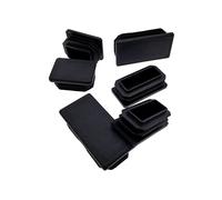 10Pcs Black Steel rectangular pipe plug Furniture Leg Anti Slip Feet Protector Pad square tube cap plug cap IDGTTLDF(50x75mm)