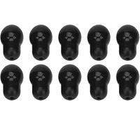 10Pcs Black Stethoscope Ear Tips, Universal Replacement 2.5mm Silicone Stethoscope Earplugs for 5mm Ear Hooks Diagnostics and Screening