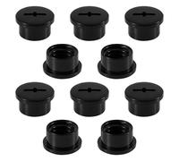 10pcs Bladder Valve Screws for Riddell Speedflex and Speed lcon, Black Football Helmet Parts Bladder Valve Screws Plastic Practical Valve Caps for Teenagers Adults Football Helmets Accessories