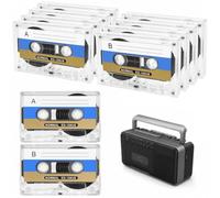 10Pcs Blank Cassette Tapes: Empty Cassette Tapes Recording Player Cassette Recorded Tape 60 Minute Time, Clear Case, 90 Min Nominal