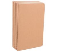 10pcs Blank Notepad Lined Notebook for Note Taking, A5 Paper, Khaki