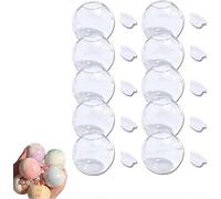 10PCS Blank Pressure Ball Skin DIY Kit, 2025 New Blank Pressure Ball Skin DIY Kit Container, Vacuum Squishy Material with Lid, for Sensory & Stress Relief (transparent)