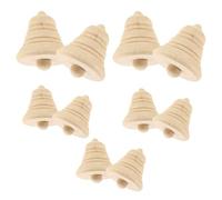 10pcs Blank Wooden Christmas Tree Ornament for Crafters, Solid Wood | Acorn Shaped, Polished Smooth Edge Surface, Friendly Classroom Crafts, Parties, Gift Boxes and Paint