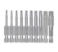 10Pcs Blossom Head Screwdriver Bit Set Drill Bit Extension Holder 1/4inch Hexagonal Shank Security 50mm Automotive Maintenance Tool