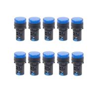 10Pcs Blue Button 22mm Panel LED Power Indicator Signal Light Lamp AD16-22 12V 24V 110V 220V IDGTTLDF(AC110V)