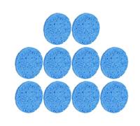 10pcs Blue Cellulose Sponge, Natural Wood Pulp Cleaning Puff | Value, Easy Rinsing, Helps Remove Liquid Foundation and Powder during Skincare Routines or Spa Facial Care