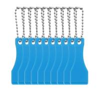 10Pcs Blue Lottery Scratcher Tool,Plastic Scraper Tool Keychain, Lotto Scratcher Keyring,Scoop Shape Lotto Scratcher Keyring,Scraper for Label Sticker Remover Tool,Painting Supplies and Tools