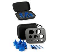 10pcs Blue Serrated Round Hole Diamond Drill Bits Full Ceramic Tile Ceramic Quartz Stone Marble Countertop Drilling Hole Cutter Set