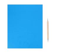10Pcs Blue Water-Soluble Transfer Paper, Embroidery Patterns Carbon Paper with Embossing Stylus for T-Shirt Tracing Tattoo Cloth Fabric Cross Stitch and Sewing Projects