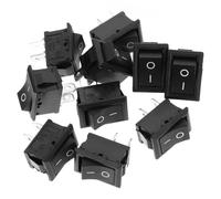 10pcs Boat Shaped Rocker Button Switch Kcd1-101 15x21mm 2-pole