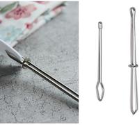 10Pcs Bodkin Needles Threader Tweezers Insert Flexible Bodkin Tool with Adjustable Clip, Elastic Rope & Drawstring Threading Guide, Sewing Aid for Clothing, Bags, Home DIY Projects