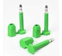 10pcs Bolt Seals ISO 17712, Security Metal Trailer Seals for Container, Anti-Tamper Tags Shipping Cargo Locks, with Print Progressive Numbering (10, Green)