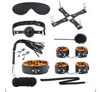 10pcs Bondage Set BDSM Toys Couple Bed Restraints Bondage Tying Under Mattress Bed Restraints Adult Toys Couple BDSM Toys Couple Sex Bondage Toys Women Beginners Sex Bed Straps Adult Handcuffs Plug