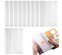 10Pcs Book Cover, 12x8.5 Inch Clear Plastic Sheet Protectors with Self-Adhesive Strips, Waterproof & Stain-Resistant Book Sleeve for Home, School, Office, Ornaments de Jardin