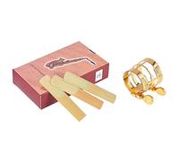 10Pcs/ Box Alto Saxophone Reeds Sax Reeds with New Carved Metal Ligature Clip