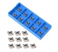 10Pcs/Box Carbide Inserts, With Storage Box, For Aluminum CCGT060204-AK H01 CCGT 21.51 Carbide Inserts Cutter Blade CCMT0602
