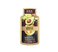 10pcs/box Natural Avocado Hair Dye Bubble Shampoo Non-irritating Gray White Coverage Care Full Hair Repair Women Men bubble natural hair korean plant temporary black comb combs salon korean co