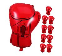 10Pcs Boxing Glove Foil Balloons Sport Party Decorations for Boxing Wrestling and Gym Events Aluminum Material for Effortless Inflation Professional Floating Effect