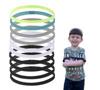 10PCS Boys Headband For Kids,Kids Headbands,Elastic Boys Hair Band,Sports Headband Kids,Non Slip Sports Headband Set,Silicone Grip Sport Hair Band For Yoga Football Running For Women Men(Multicolour)