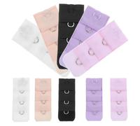 10Pcs Bra Extenders 1 Hooks 3 Row, Elastic Bra Extension Strap, Soft Comfortable Bra Extension Straps, Multifunctional Clothing Extensions Belt Band for Women Bras, Jeans, Skirts(Random Color)