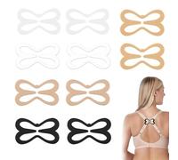 10Pcs Bra Strap Clips,Racer Back Bra Clip,Non-Slip Bra Straps Clips,Bra Clips to Hide Straps,Cross Back Straps Hooks Accessories,for Bikini, Activewear, Shirts, Sports Bra