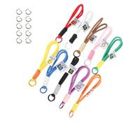 10pcs Braided Rope Keychain Carabiner Chain Backpack Pendant Accessories Hanging Cord Jewelry Making Accessories Braided Paracord Carabiner