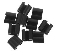 10pcs Brake Cable Clips Dual Slot Plastic Guides for Routing | Black, Dual-hole Design for Handlebars and External Hoses, Suited to Maintenance and Muddy Rides