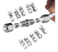 10PCS Brake Line Connector for Brake Line Without Flaring 4.75mm for Connecting 4.75mm Brake Line Double Cutting Ring