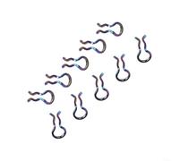 10PCS Brake Pad Caliper Spring Clip Kit, Stainless Steel Bike Brake Pad Retaining Spring Clips For For XT For SLX Bicycle Pad Pins(Rain-bow)