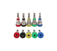 10Pcs Brass 2mm Small Size Banana Female jack Panel Mount Test Socket Connector(Green)