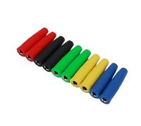 10Pcs Brass 4mm Insulated Banana Female jack Wire Solder Connector(Mixed Colors)
