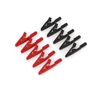 10Pcs Brass 5 Colors 41mm Insulated Test Alligator Clip With 2mm Female Jack BIANMTSW(Red and Black)