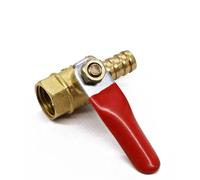 10pcs Brass Barb Ball Valve 1/8'' 1/2'' 1/4'' Female Thread Connector Joint Copper Pipe Fitting Coupler Adapter 6-12mm Hose Barb(50 PCS-3/8)