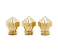 10pcs Brass Copper M7 Thread Nozzles 0.2mm 0.3mm 0.4mm 0.6mm 0.8mm for Extrusion 1.75mm Filament 3D Printers Parts(1.0mm)