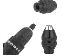 10PCS Brass Drill Chuck Collet Set for Rotary Tools, Rotating Drill Nut with 3-Jaw Chuck and Spring Mechanism, Compatible with 0.8-3.2mm Bits, 1/32