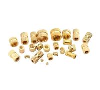 10Pcs Brass Knurled Insert Nuts Copper Thread Inserts For M2 .5 M3 M4 M5 M6 M10 Hot Melt Heating Molding(M2.5 X D3.0 X L3.5)