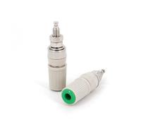 10Pcs Brass M5 Type High Current 4mm Female Jack Panel Socket Test Binding AUOQKQUT(Green)