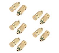 10Pcs Brass Misting Nozzles, 0.1mm High Pressure Spray Misting Nozzle, Anti-Drip Fogging Spray Head Misting System Nozzle