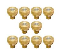 ＡＷＨＡＯ 10Pcs Brass Misting Nozzles Fogging Spray Heads Wear Resistant Replacements Low Pressure for Backyard Outdoor Patio Gazebo, 0.4mm