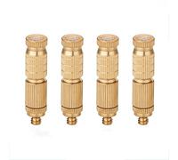 10pcs Brass misting nozzles high Pressure Mister nozzles for Cooling System Fog Nozzle atomizing Mister Sprinkle for Patio Garden Sprayer Irrigation Tool kit Gold Size 0 2mm