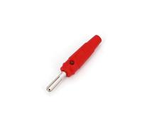 10Pcs Brass Nickel-Plated Cross 4mm Male Stackable Banana Plug Solder Type Connector BIANMTSW(Red)