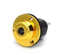 10Pcs Brass Round End Pin Style 6.35 output Jack for Brass Acoustic Guitar Ukulele Equalizer EQ Pickup output(Gold)