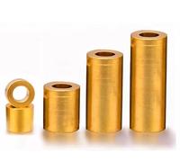 （10pcs） Brass Straight-Through Hollow Sleeve Bushing, Inner Diameter 7 mm, Outer Diameter 12 mm, Height 5mm。