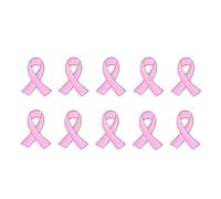 10Pcs Breast Cancers Awareness Lapel Buttons Badge Pink Ribbon Brooches Pin Buttons Badges Women Jewelry Clothing Backpack Accessories Show Strength And Unity For All Women