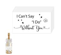 10pcs Bridesmaid Proposal Mini Champagne Labels, I Can't Say I Do Without You Wine Stickers for Bridal Shower Decorations Wedding Proposal Gift Supplies